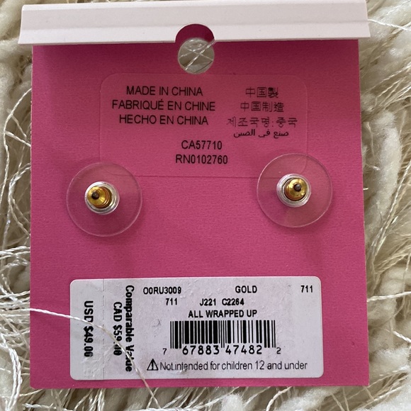 kate spade gold bow earrings All Wrapped Up🎀♠️ - Picture 2 of 6